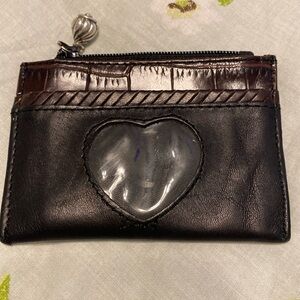 Brighton black leather credit card holder